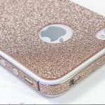 Sand Colour Shiny Rhinestone Full Body Cover Skin Sticker Shield For IPhone 4S