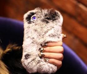 IPhone 5 Case Luxury Fur IPhone 5Case Grey Fur Warm Unique Furry IPhone Cover IPhone5